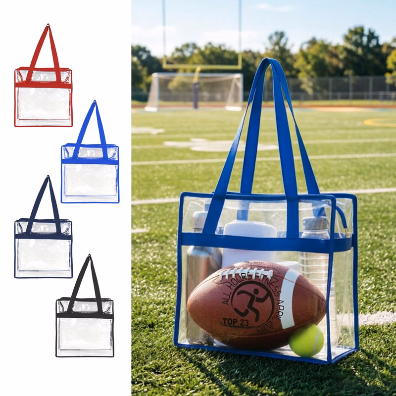Basic Clear Stadium Security Zipper Tote