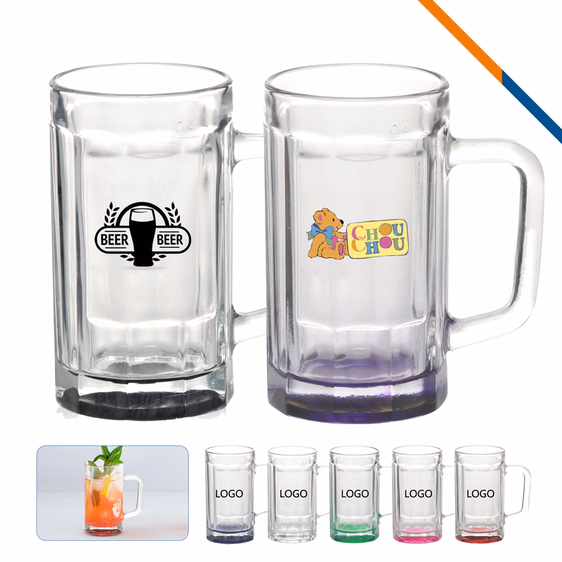 Lilah Glass Beer Mugs-15OZ