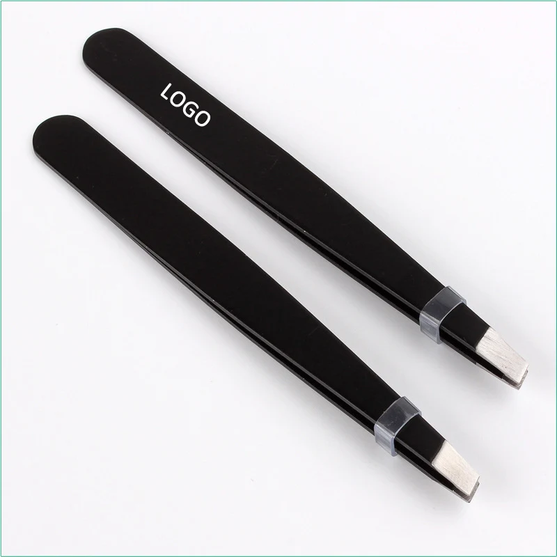 Customized Private Label Stainless Steel Eyelash Eyebrow Tweezer 1
