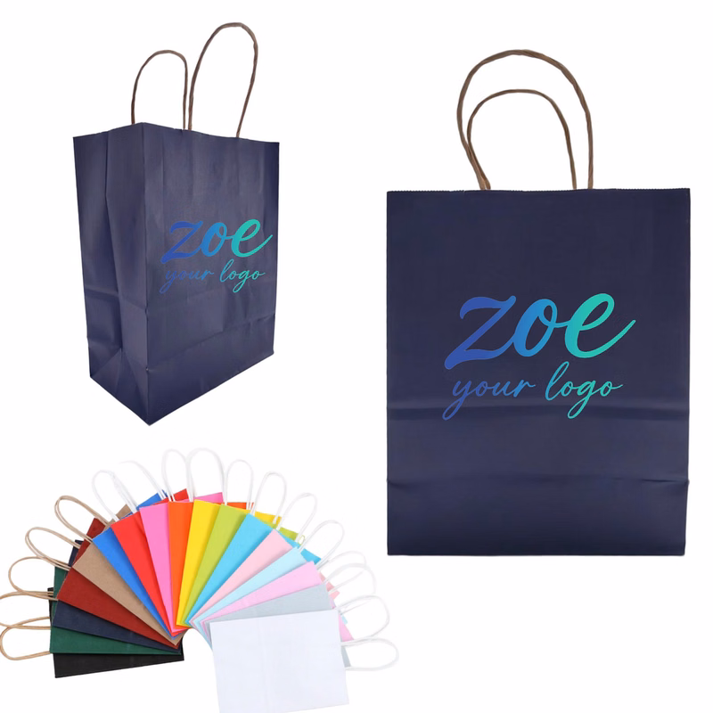 Full Color Custom Kraft Paper Gift Bags