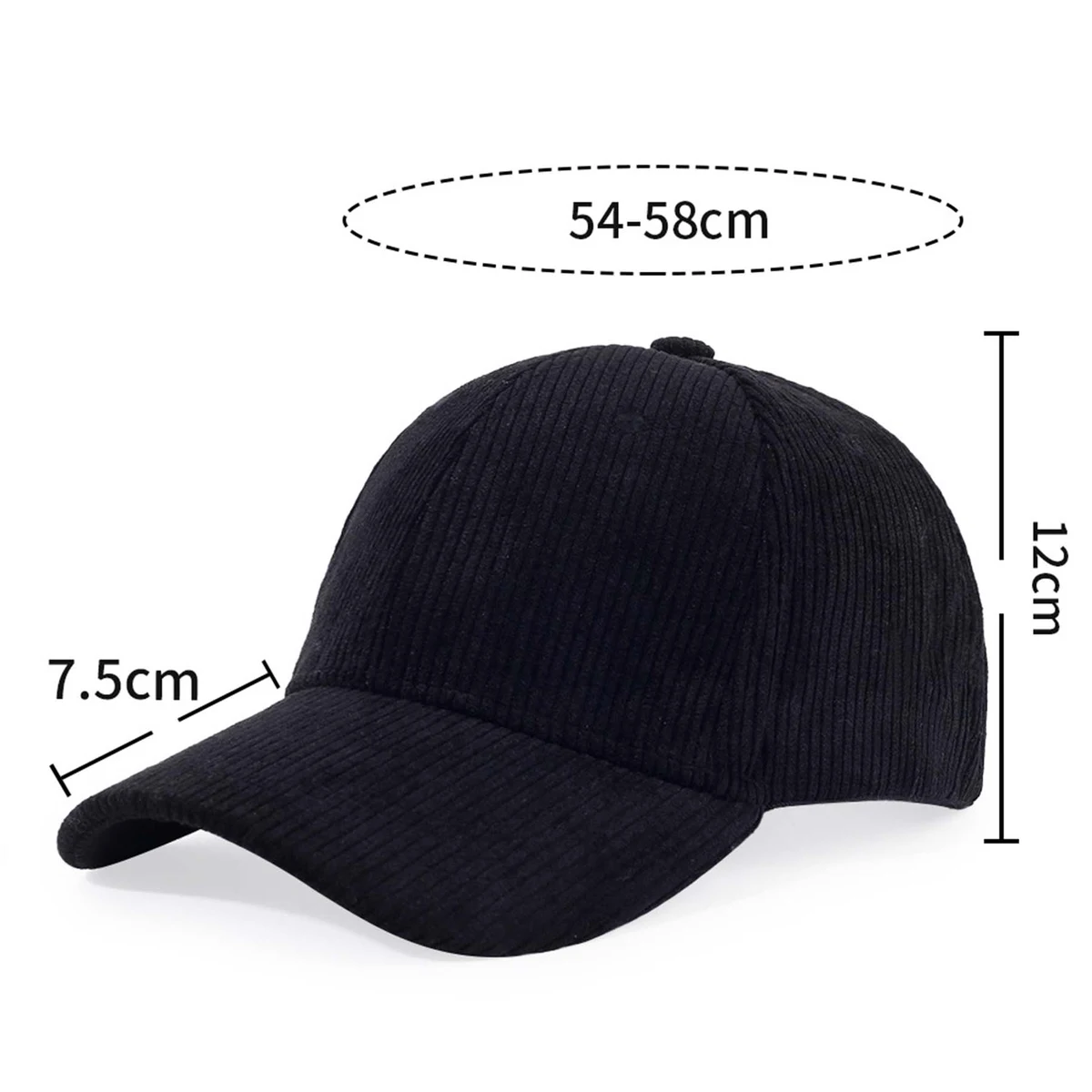 Corduroy Casual Everyday Baseball Cap 1