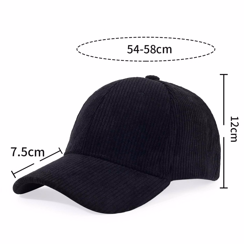 Corduroy Casual Everyday Baseball Cap
