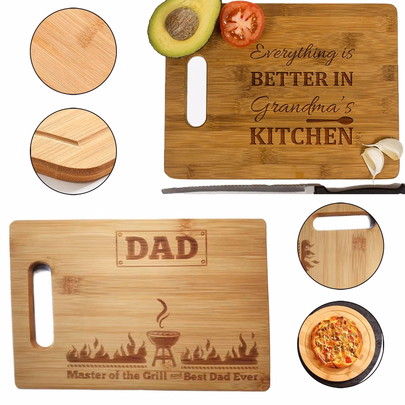 Rectangular bamboo cutting board