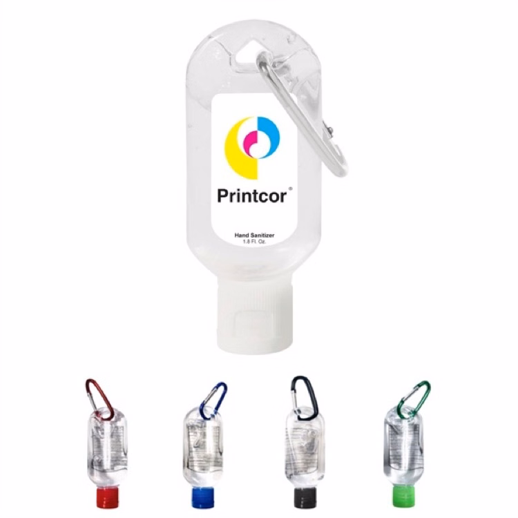 1.8 Oz. 75% Alcohol Hand Sanitizer w/Carabiner