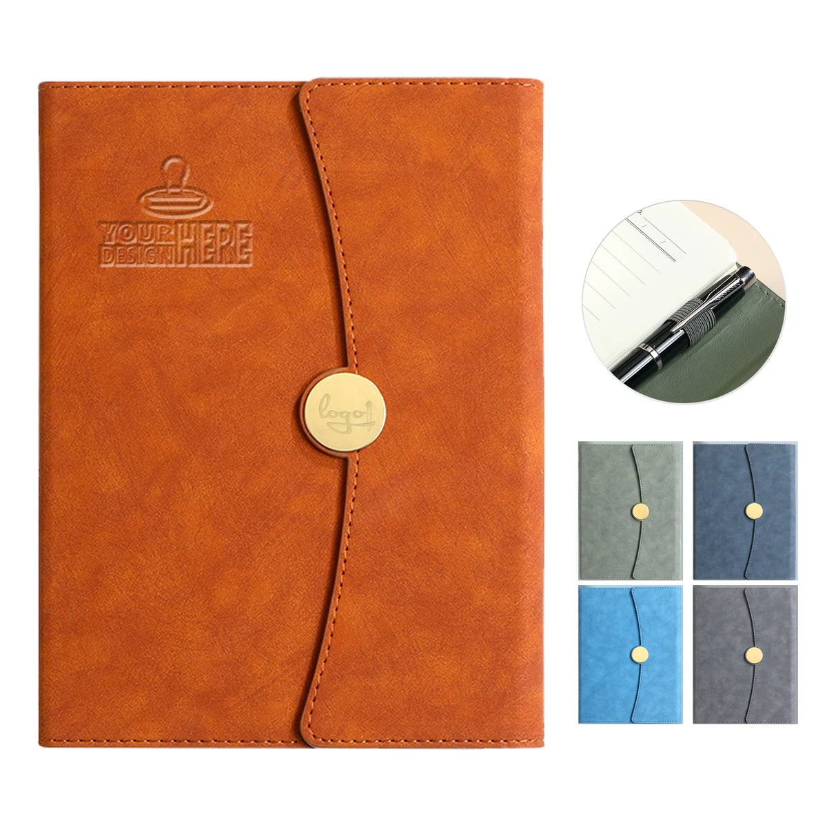 PU Leather Journal With Magnetic Buckle Closure 1