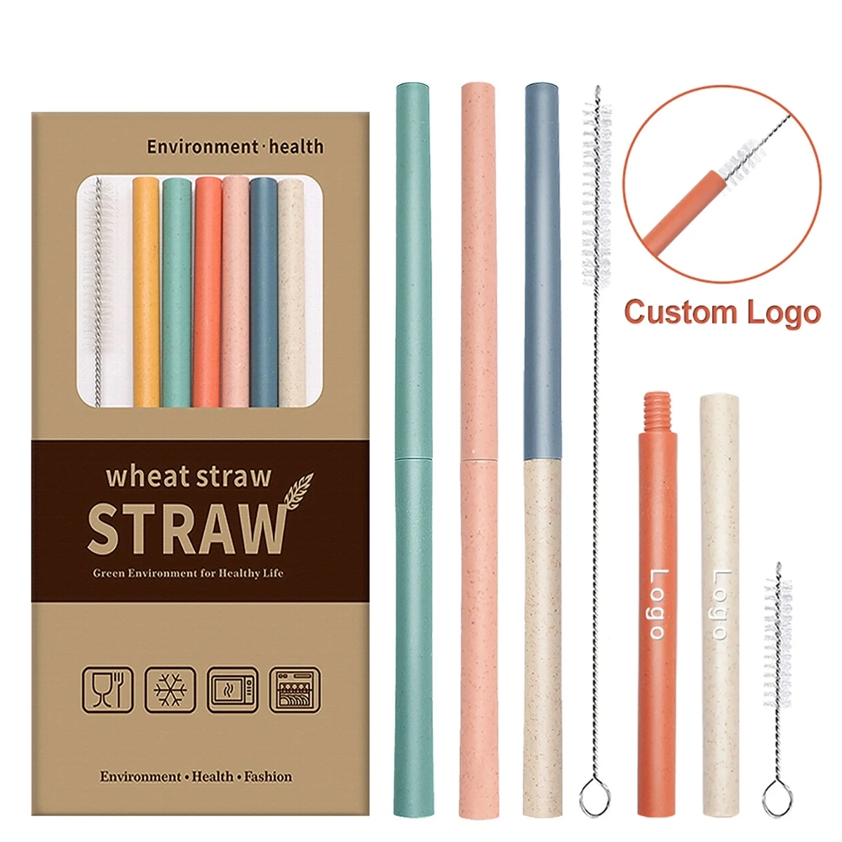 Reusable Detachable Wheat Straws 1