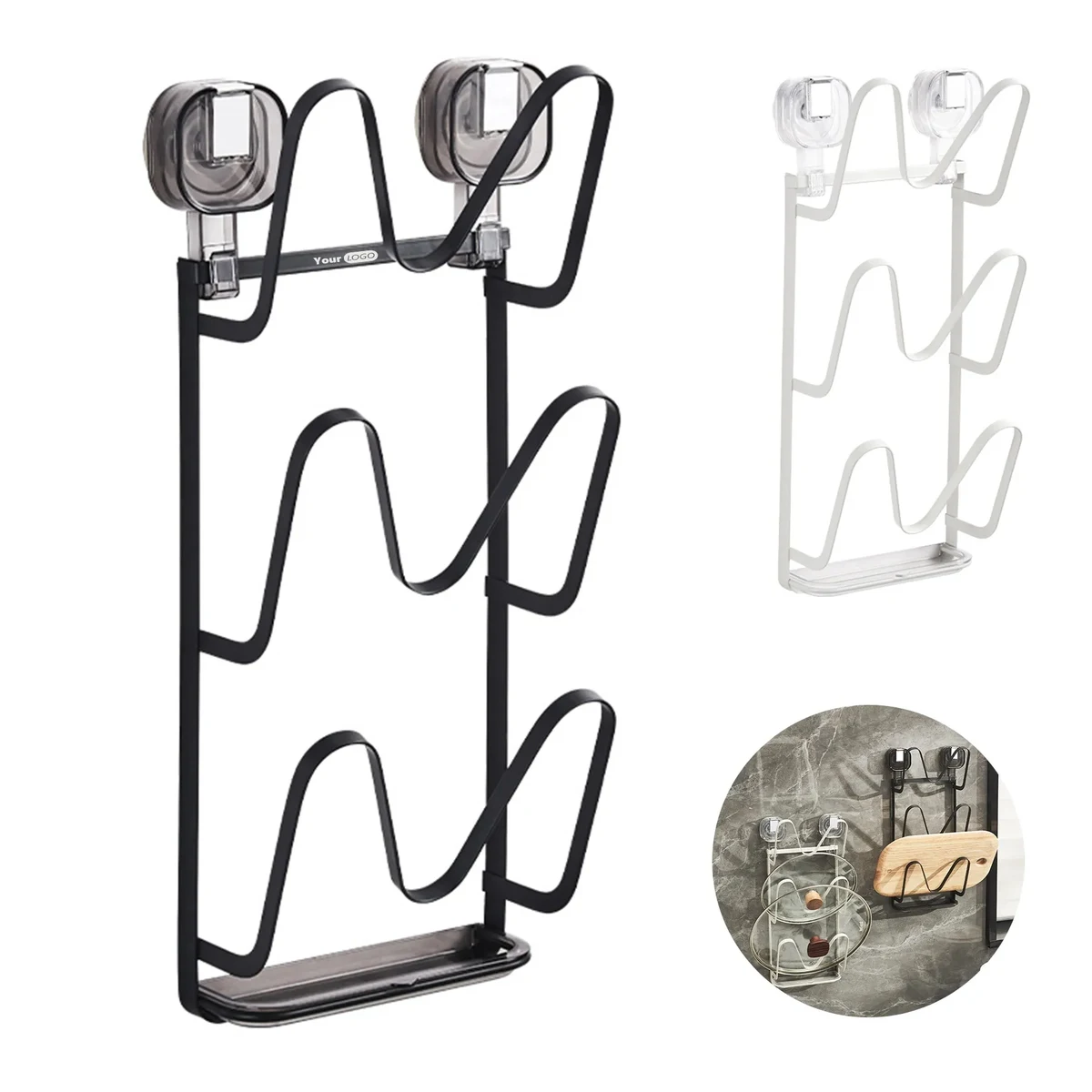 Iron Suction Cup Pot Cover Frame 1