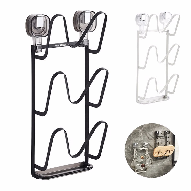 Iron Suction Cup Pot Cover Frame