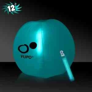 Translucent Aqua Beach Ball with Glow light Stick 1