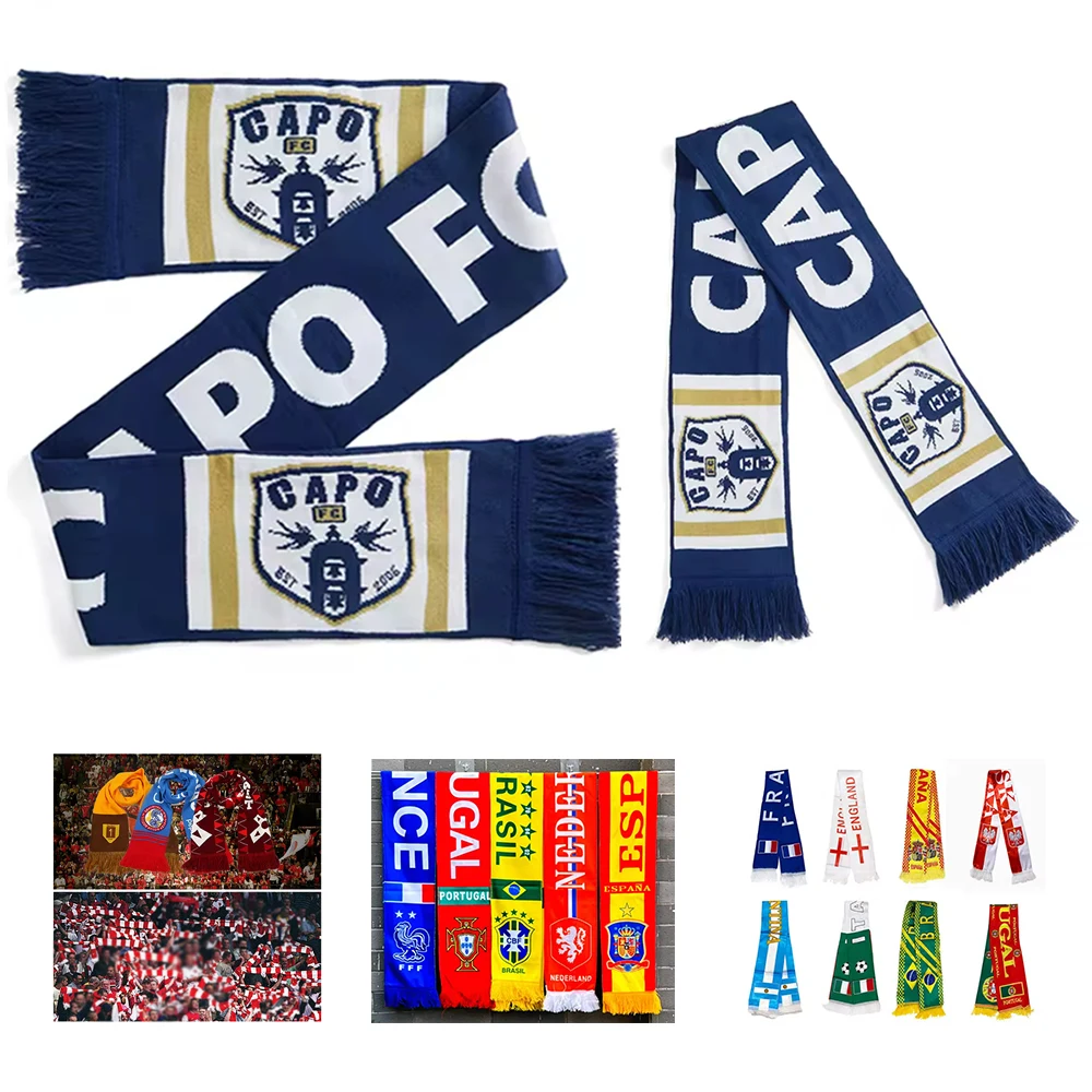 Acrylic Knit Soccer Scarf 1