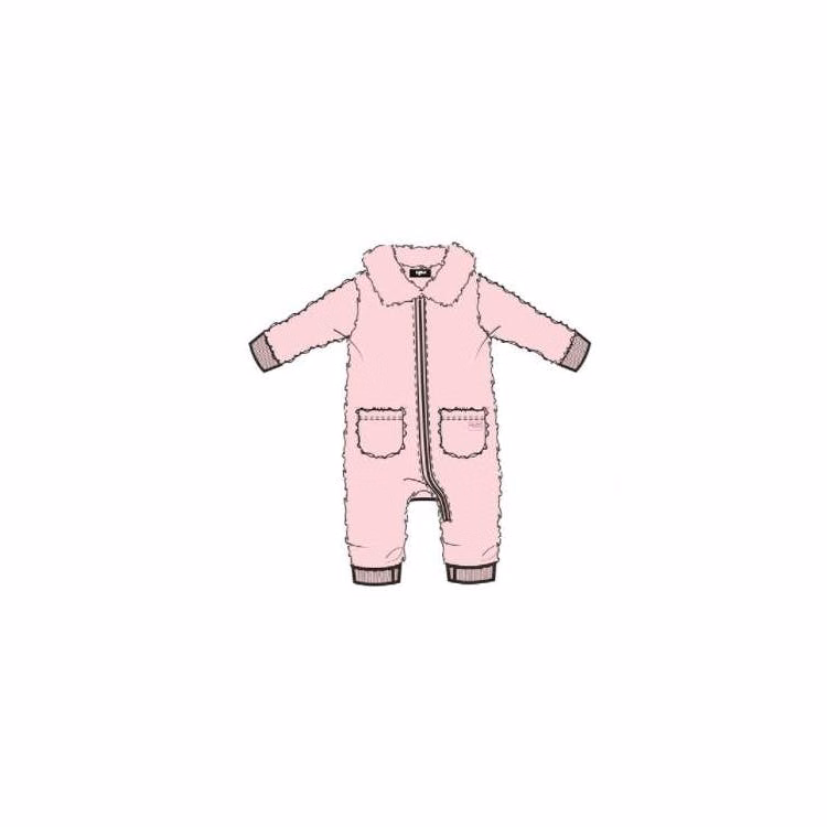 Zip Up Coverall Jacket Blush Pink 0-9M