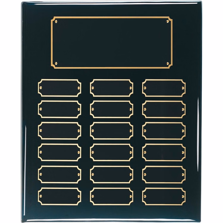 18 Plate Black Piano Finish Perpetual Plaques
