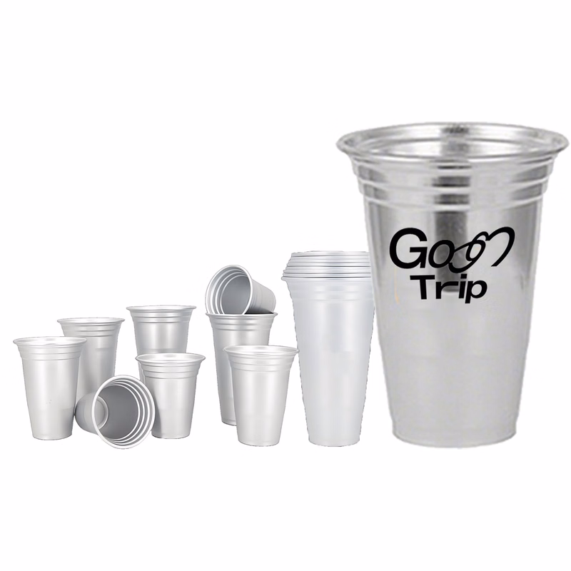 14oz Disposable Aluminum Water Glass