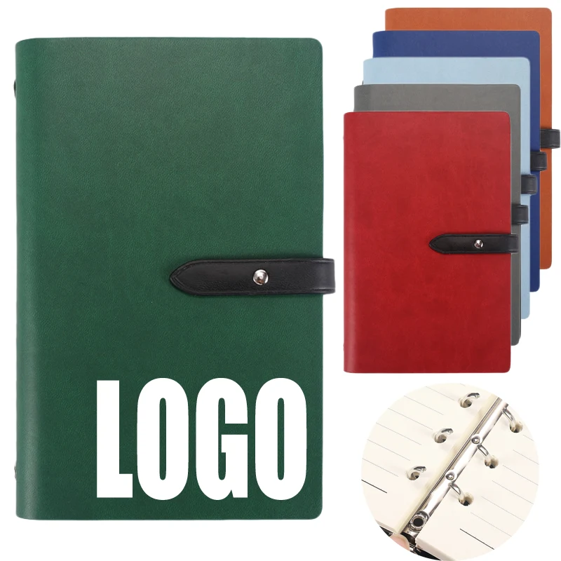 PU Leather A6 Business Travel Journal Binder Notebook 1