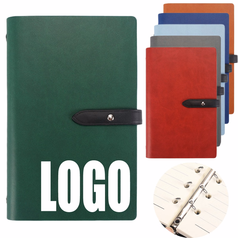 PU Leather A6 Business Travel Journal Binder Notebook