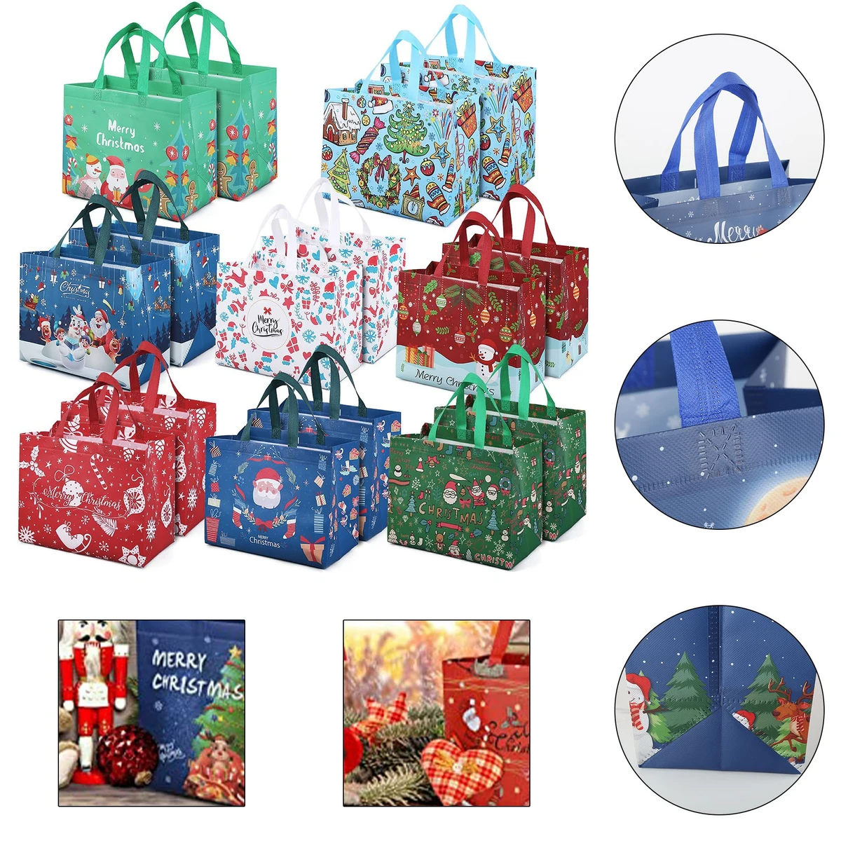 Large Christmas Tote Bags with Handles 1