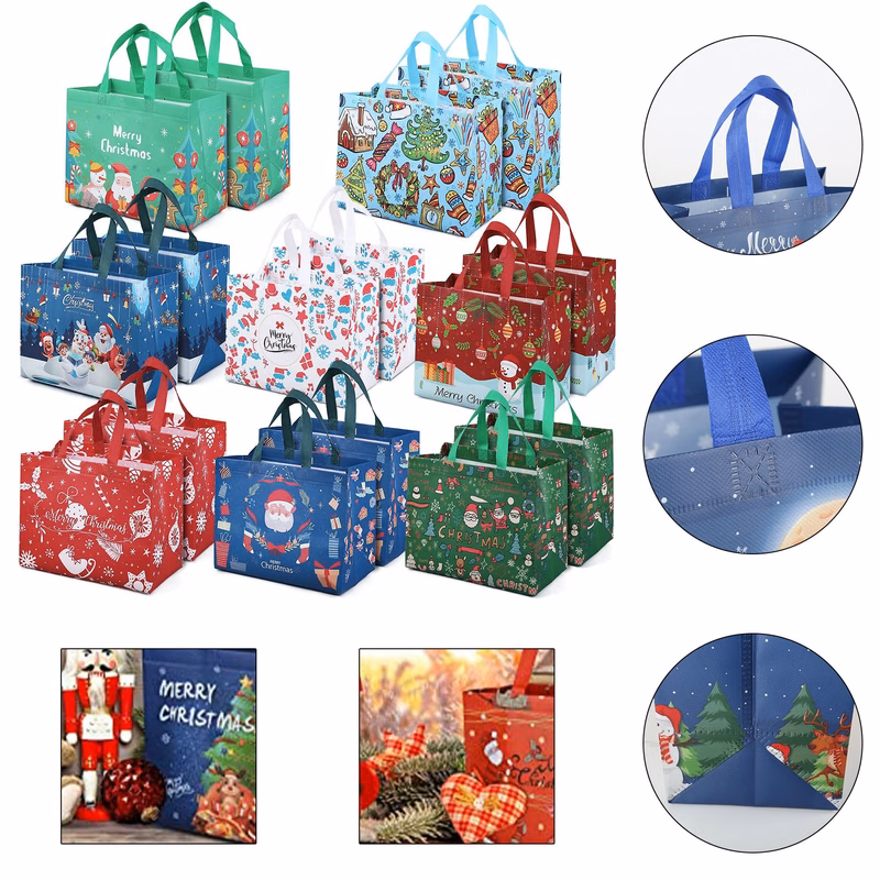 Large Christmas Tote Bags with Handles