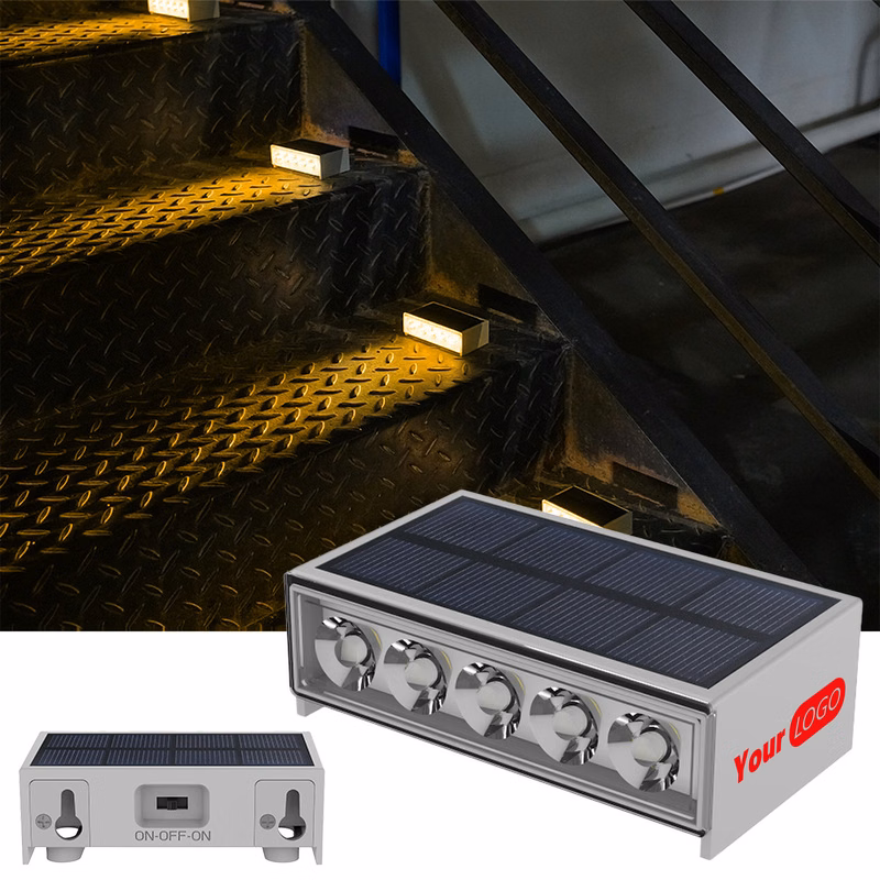 Solar Step Lights Waterproof Outdoor Stair Lights Deck