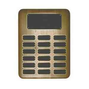 18 Plate Elliptical Walnut Perpetual Plaques 1