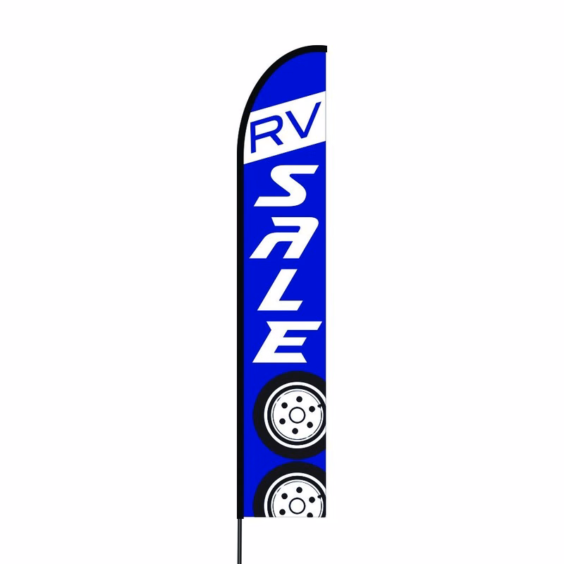 RV Sale Flag Kit 15' Feet Feather Flag Sign Outdoor Banner