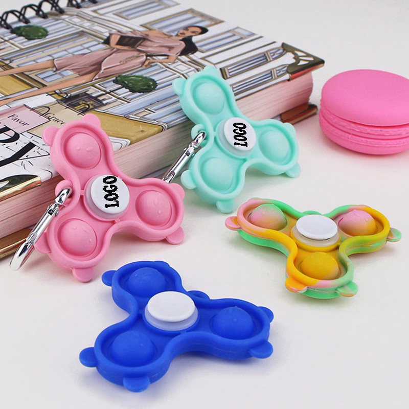 Popper Fidget Finger Spinner keychain