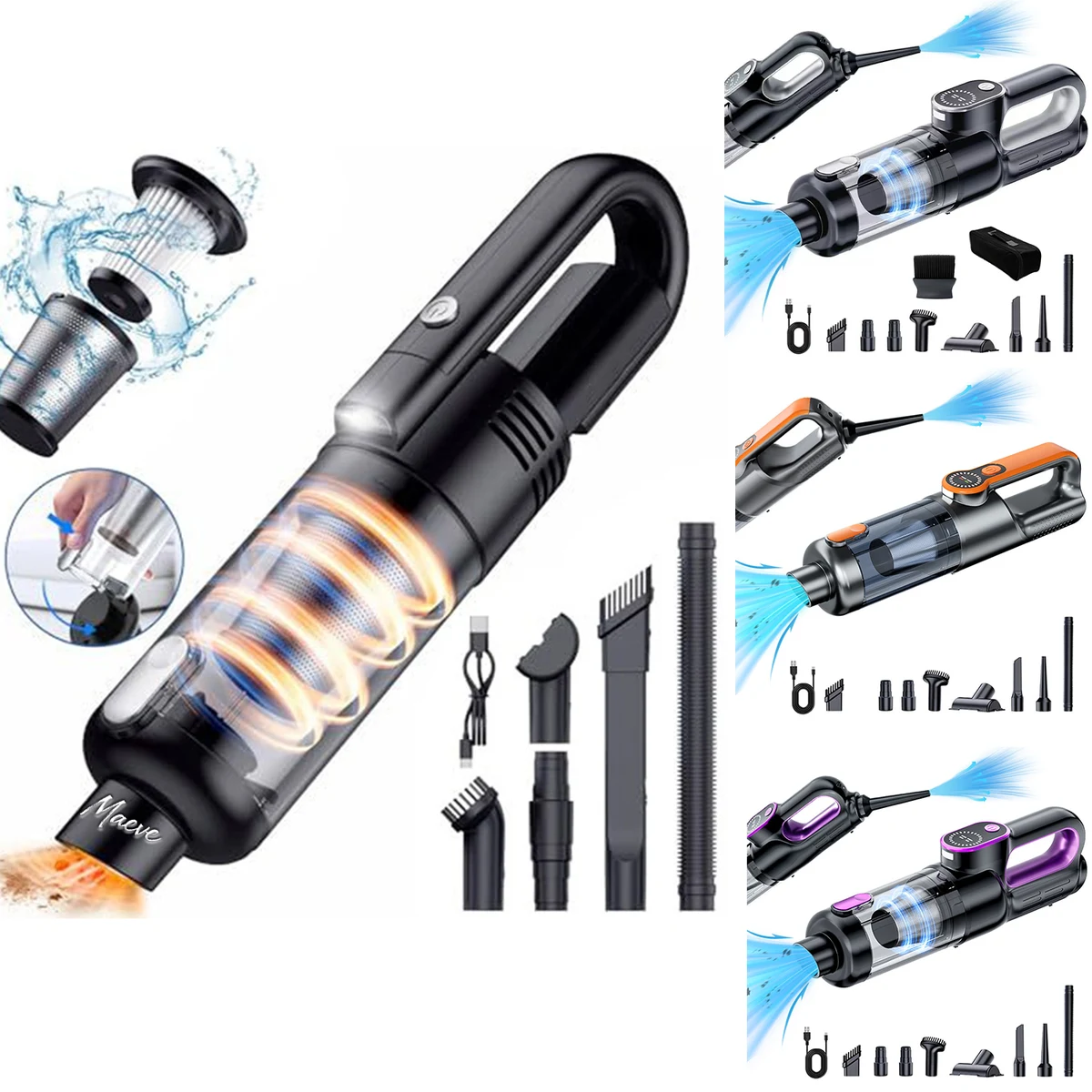USB Rechargeable Car Vacuum Cleaner Light 1