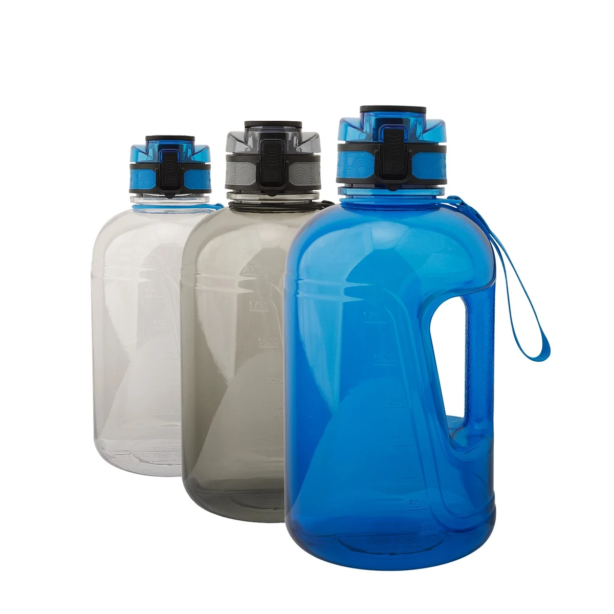 2.2 L Large Capacity Wide Mouth Plastic Sport Water Bottle 1