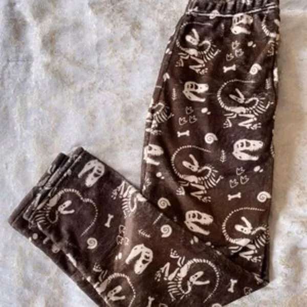 Fluffy Dino Bones Pajama Pants