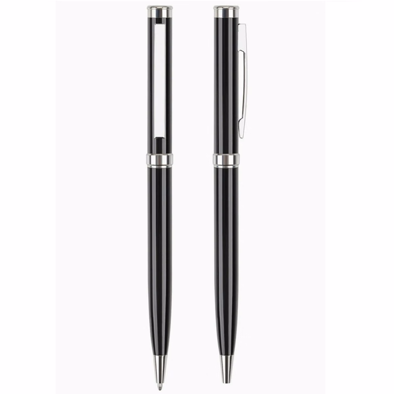 5.3" Black Metal Twist Ballpoint Pen