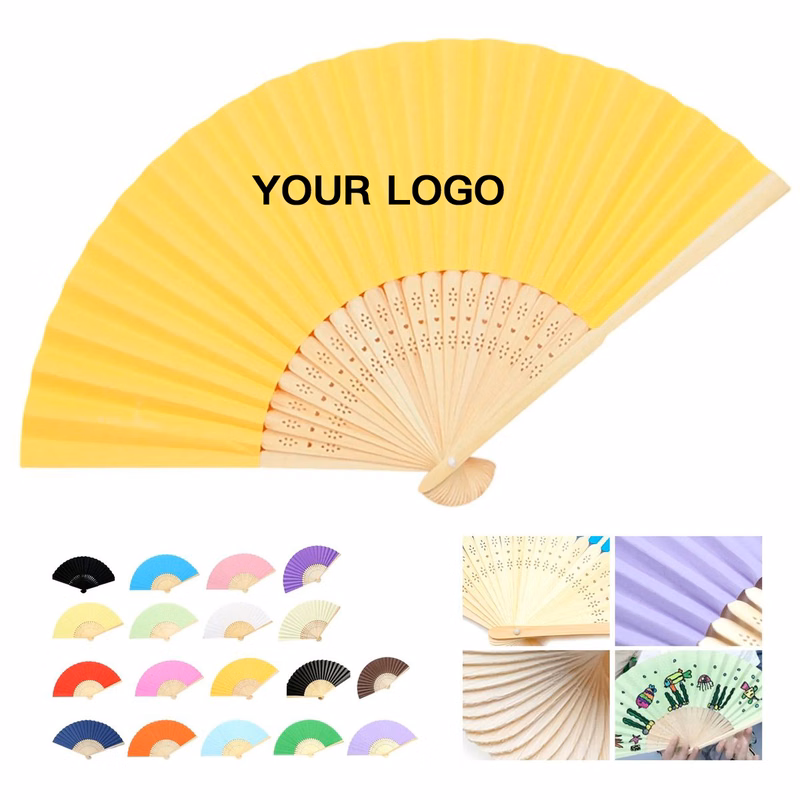 Event Hand Fan with Bamboo Frame