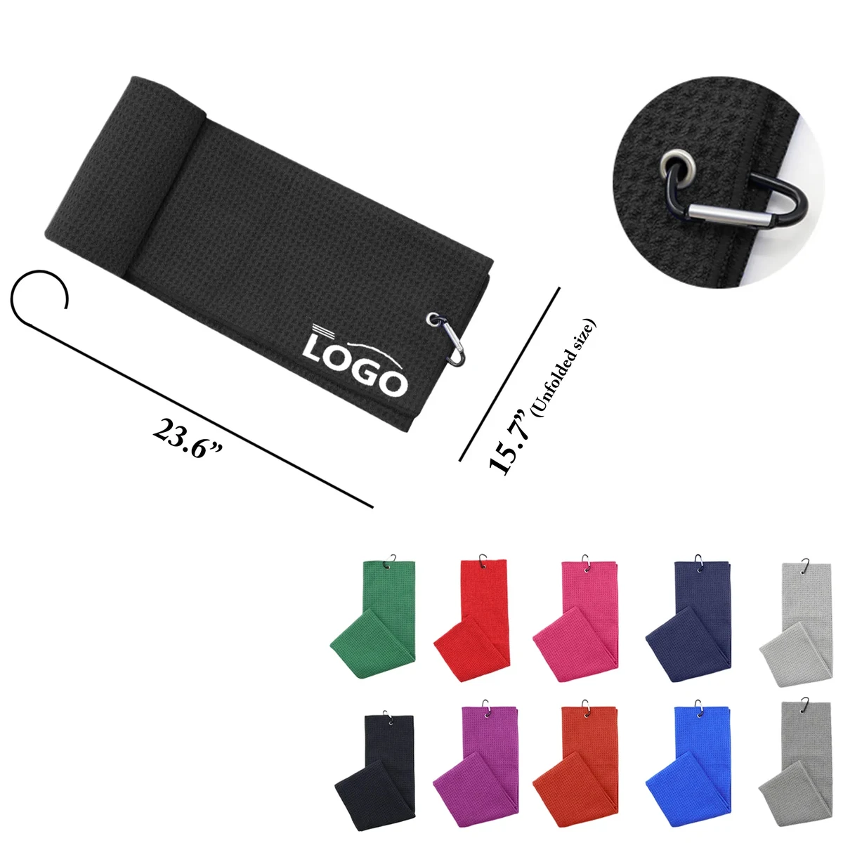 MOQ50 400GSM Microfiber Waffle Golf Towel 1
