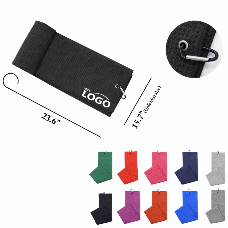 MOQ50 400GSM Microfiber Waffle Golf Towel