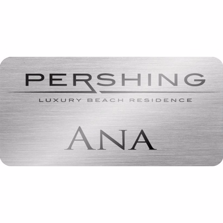 2" x 3" Aluminum Silver Gloss Name Badge