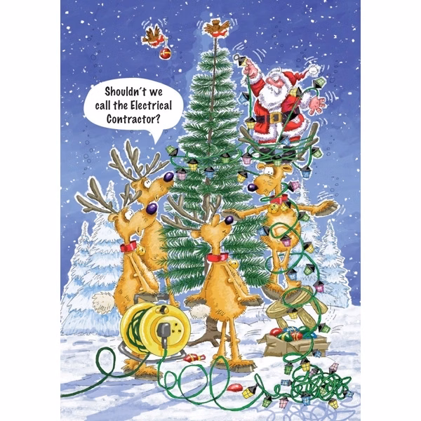 Holiday Light-up Electrical Contractor Cards