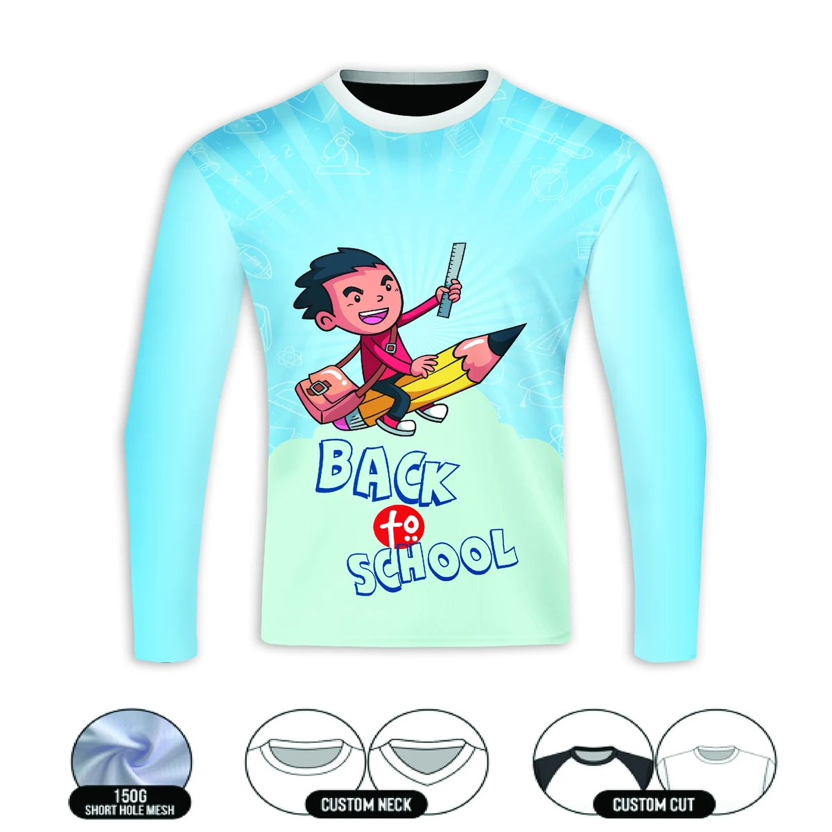 Adult Long Sleeve Round Neck T-Shirt 1