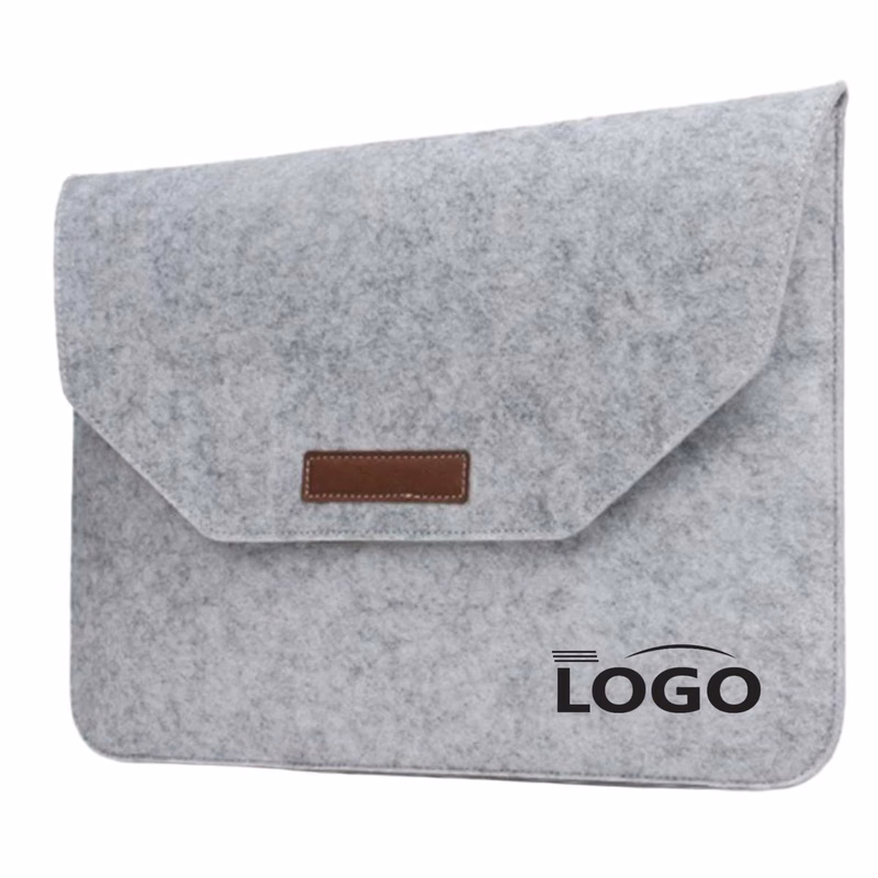 Felt Laptop Sleeve With Charger Pocket