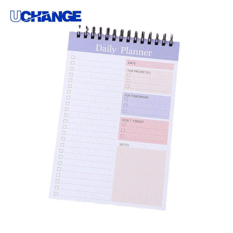 Daily Plan Spiral Notepad for Office Use