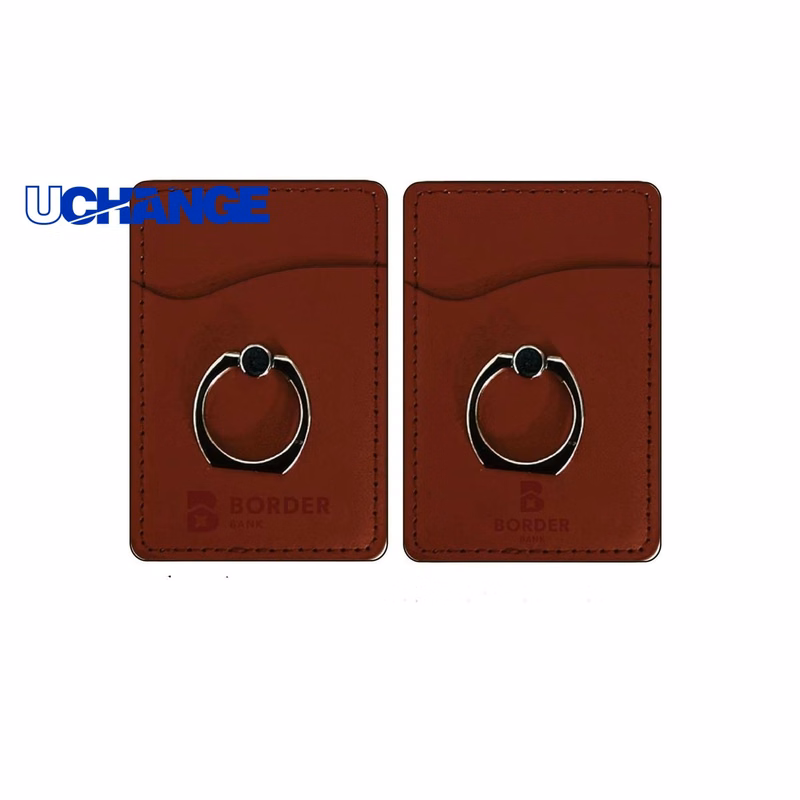 Leather Cell Phone Wallet with Ring Stand for Daily Use