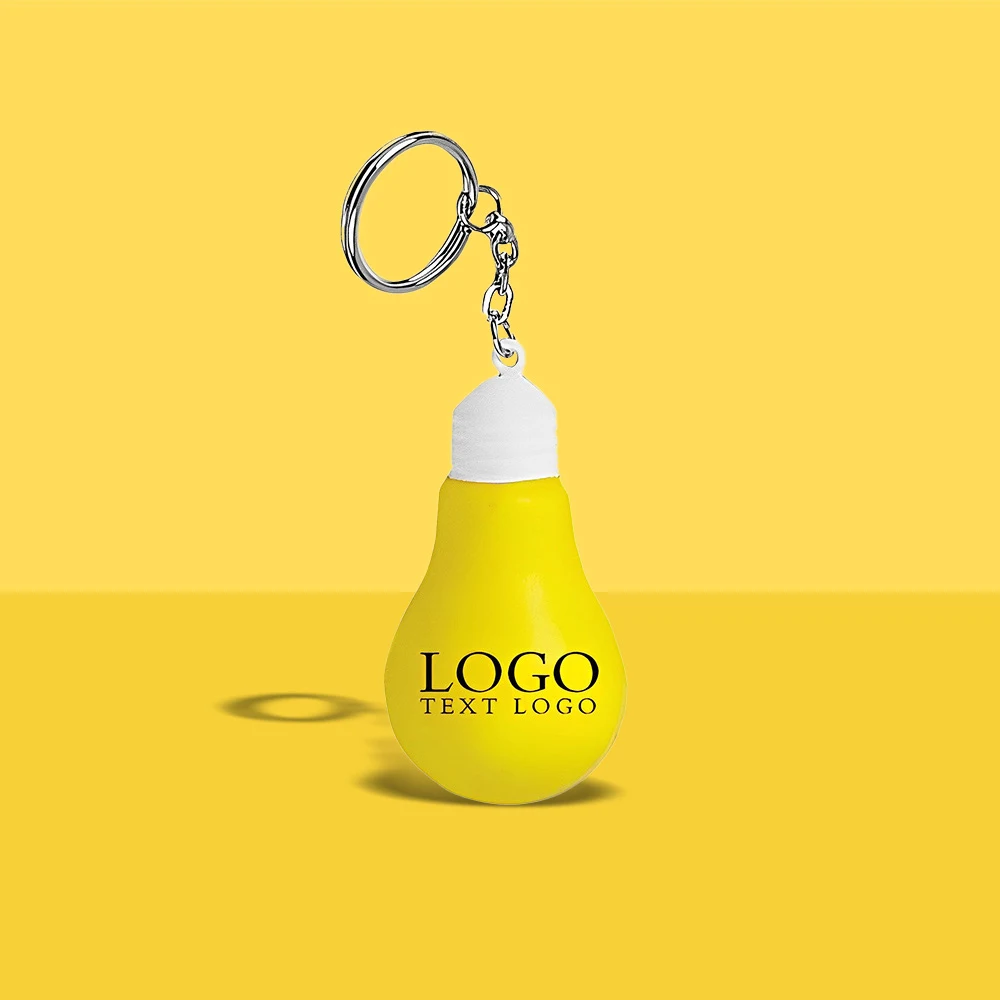 Lightbulb Shaped Stress Relief Keychain 1