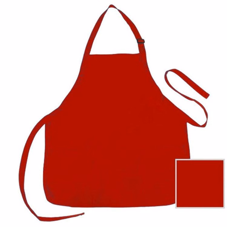 Aprons - Red 3 Pockets Poly-Cotton
