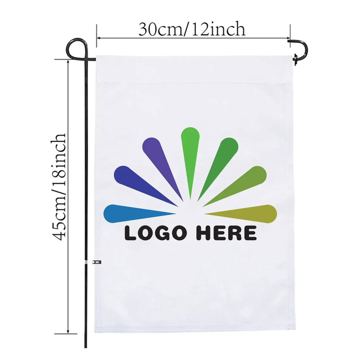 12" x 18" Garden Flags With Stake 1