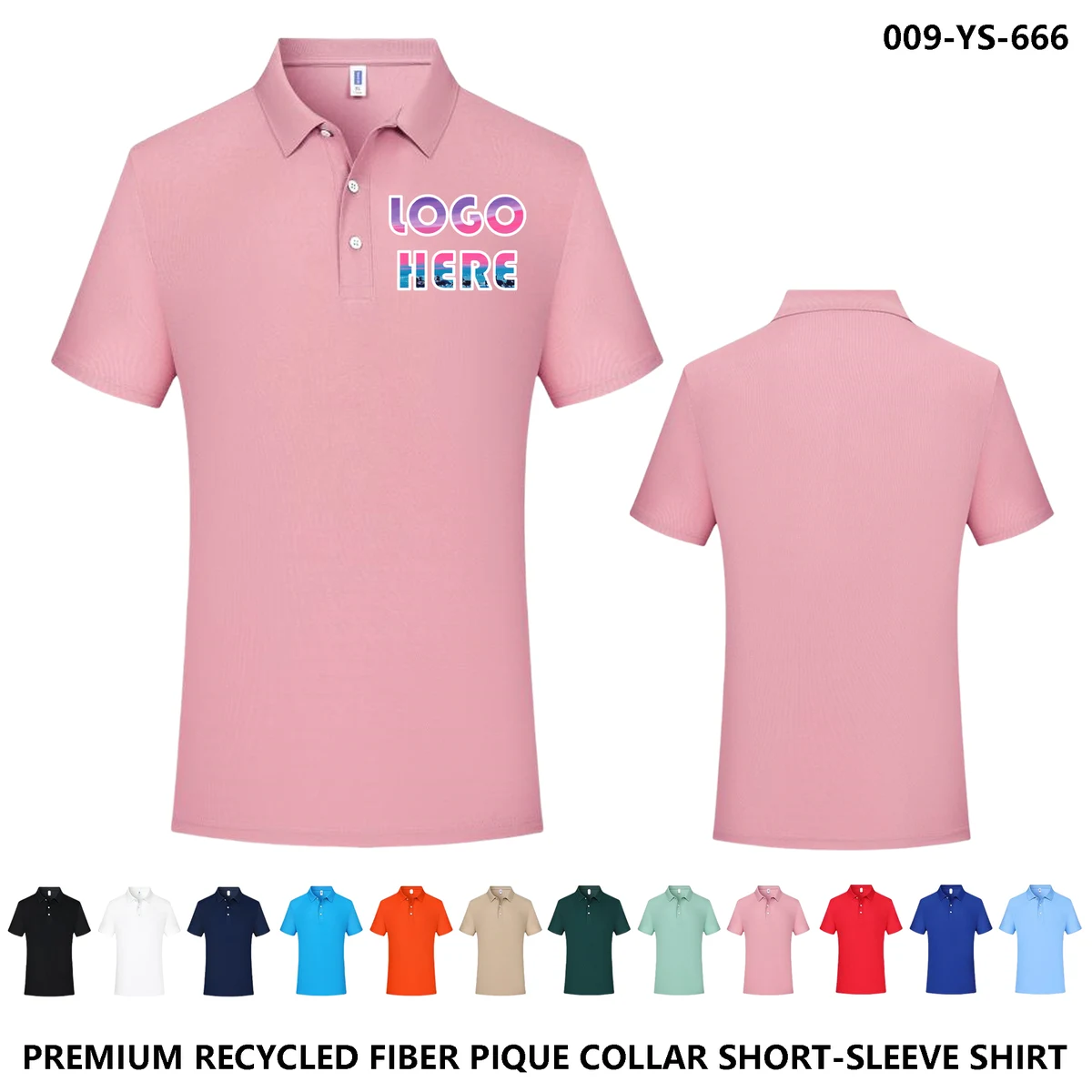 Regenerated Fiber Unisex Short Sleeve Polo ?C Moisture-Wicking & Breathable 1