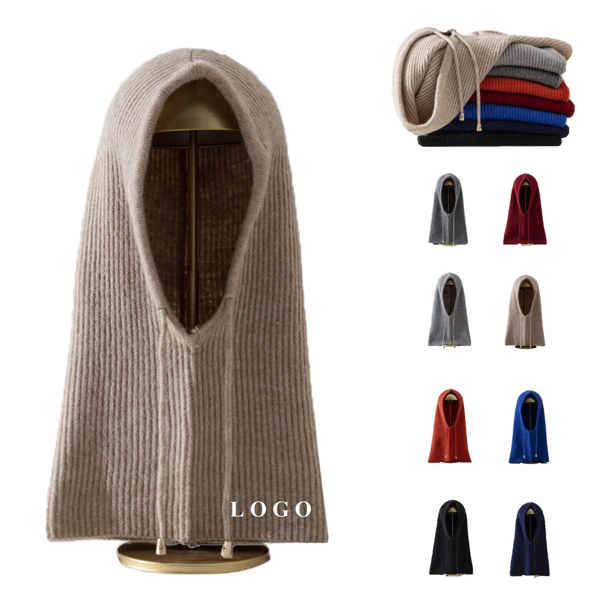 Warm Hooded Scarf Hat 1