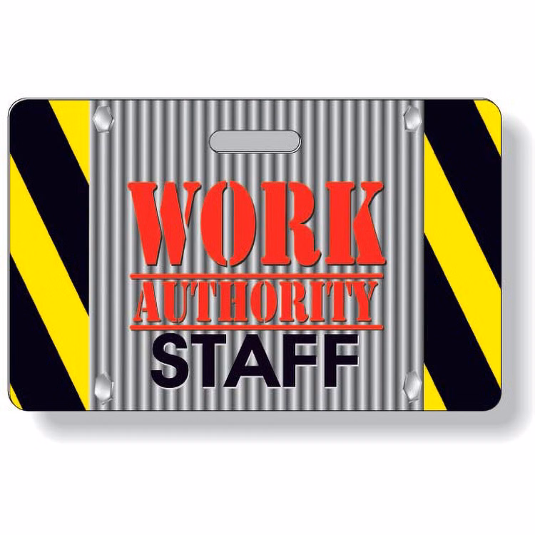 Premium Plastic ID Neck Tags, Horizontal Style 3.375"x2.125", Full Colour on front