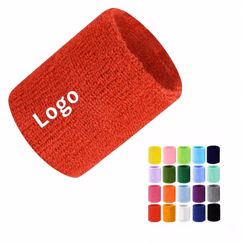 Vibrant Polyester Sports Wristband For Sweat Absorption