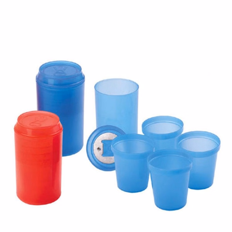 Drinking Bottle With 4Pcs Min Cup Inside With Bottle Opener