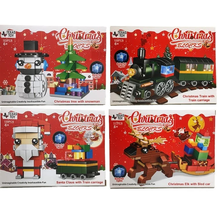 Christmas Building Brick Kits - 4 Styles 120-130 Pieces 1