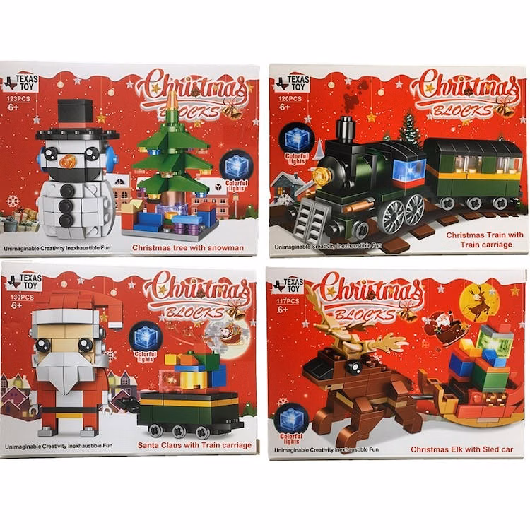 Christmas Building Brick Kits - 4 Styles 120-130 Pieces