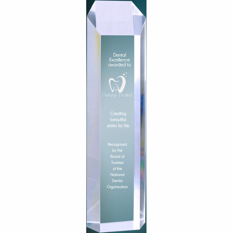 3" x 12" Clear Tower Acrylic Award
