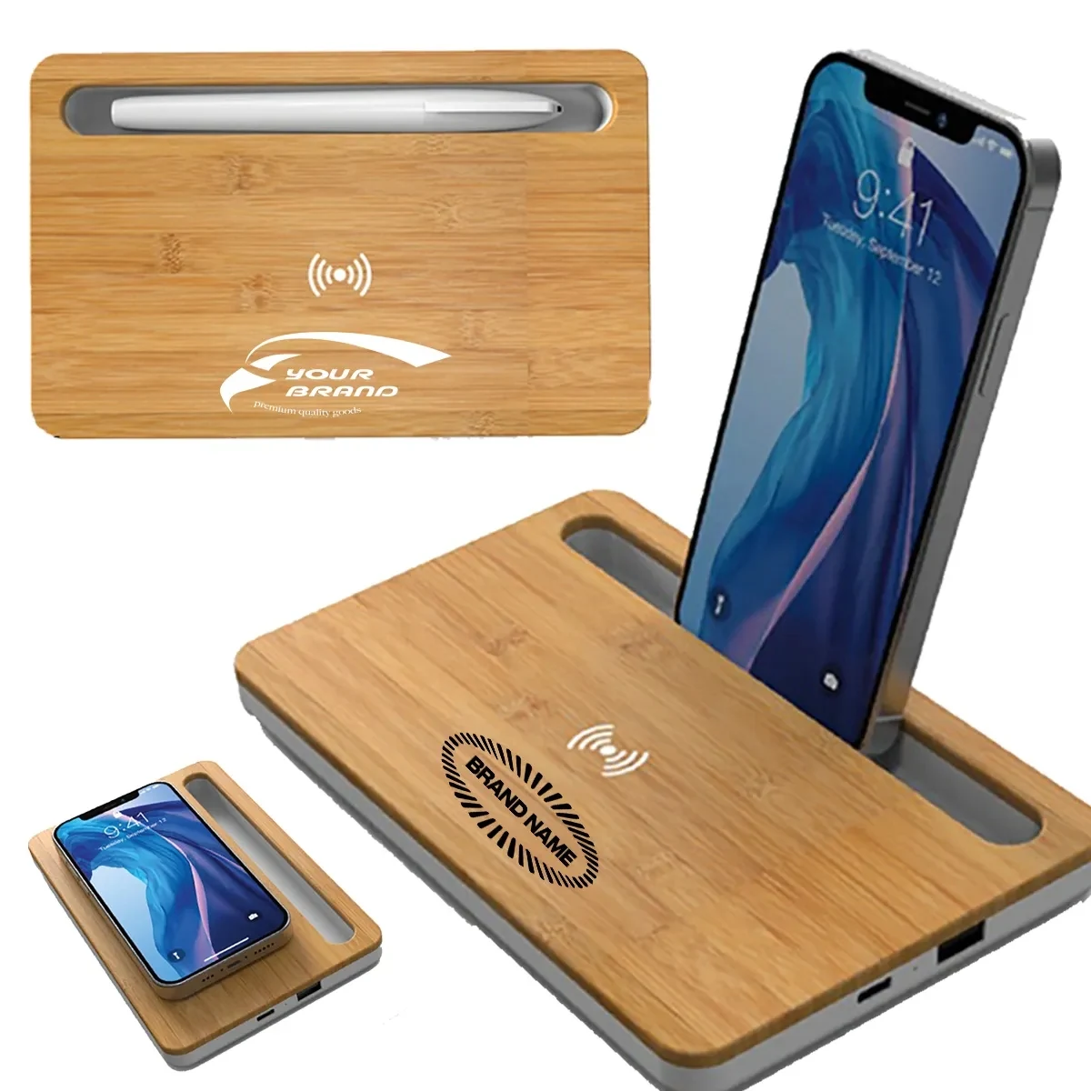 2 in 1 Desktop 10W Wireless Charger Phone Stand Holder 1